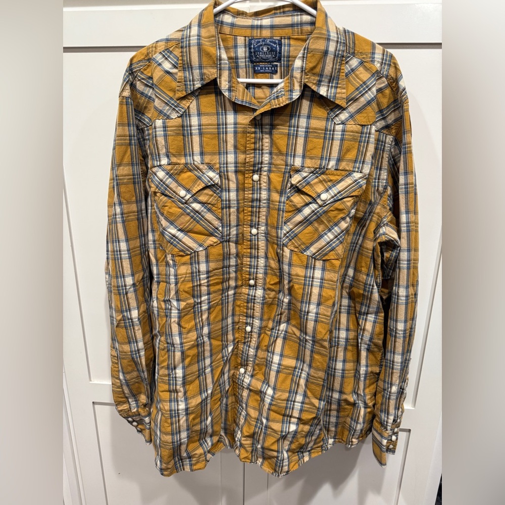 Lucky Brand Men’s 100% Cotton Pearl Snap